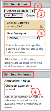 workflow editor datatype edit